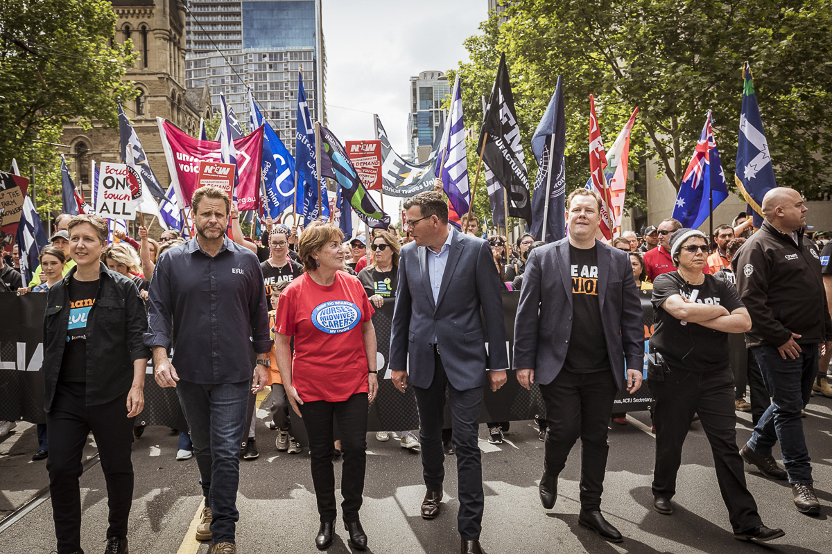 Nurses, midwives and carers march to change the rules