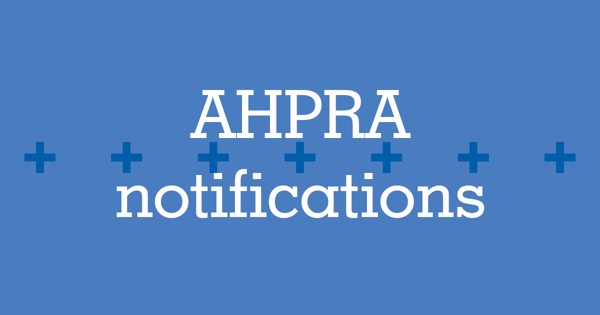 What happens if AHPRA receives a notification about me?