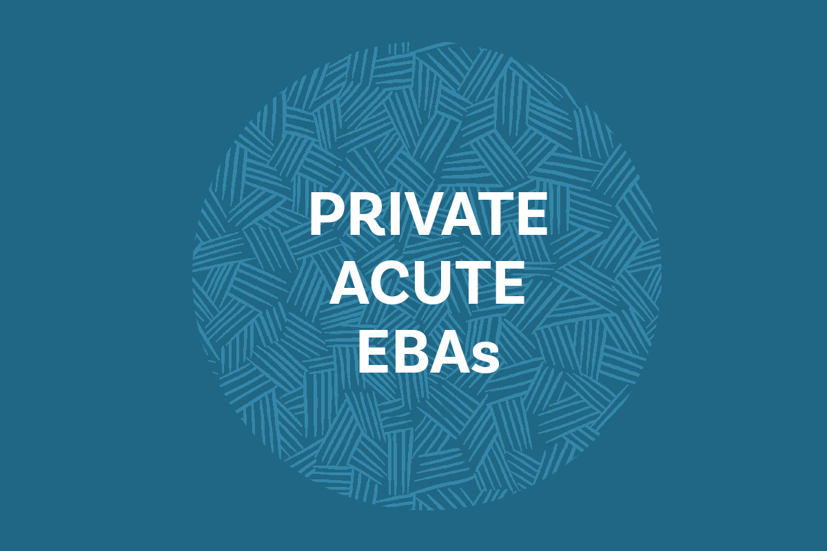 Private acute EBA update