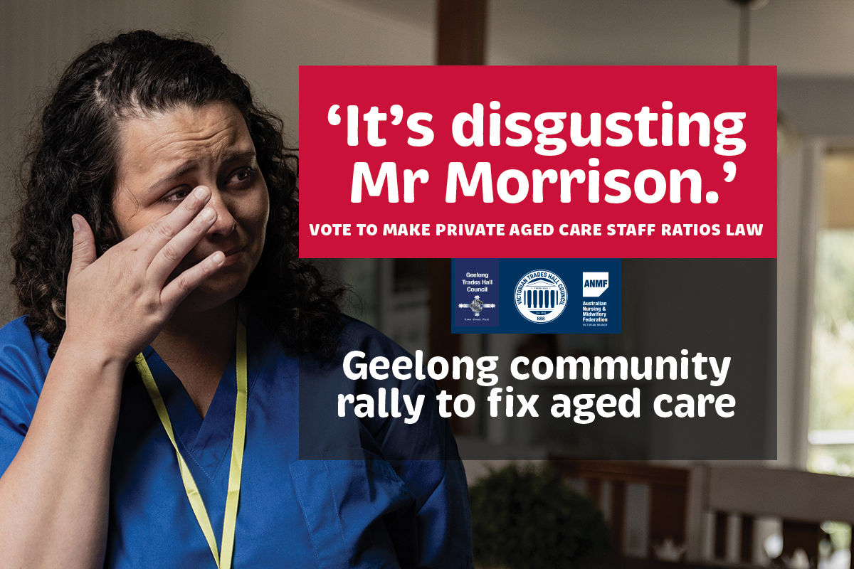 Geelong rally to fix aged care