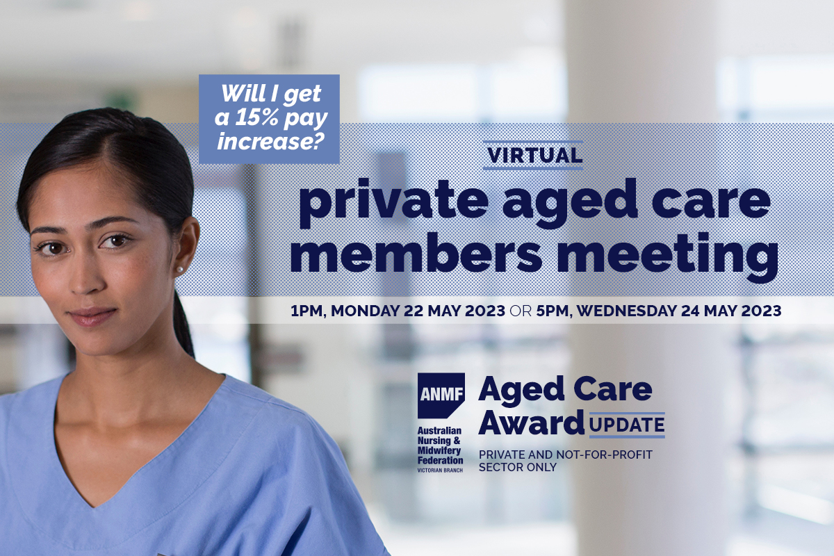 Will I get a 15% pay increase? Private aged care members meeting