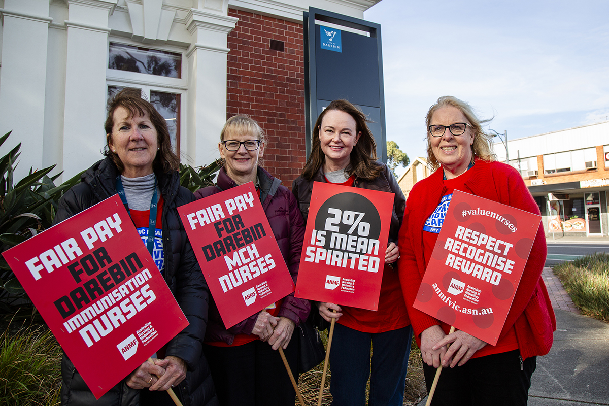 Darebin MCH and immunisation nurses stop work