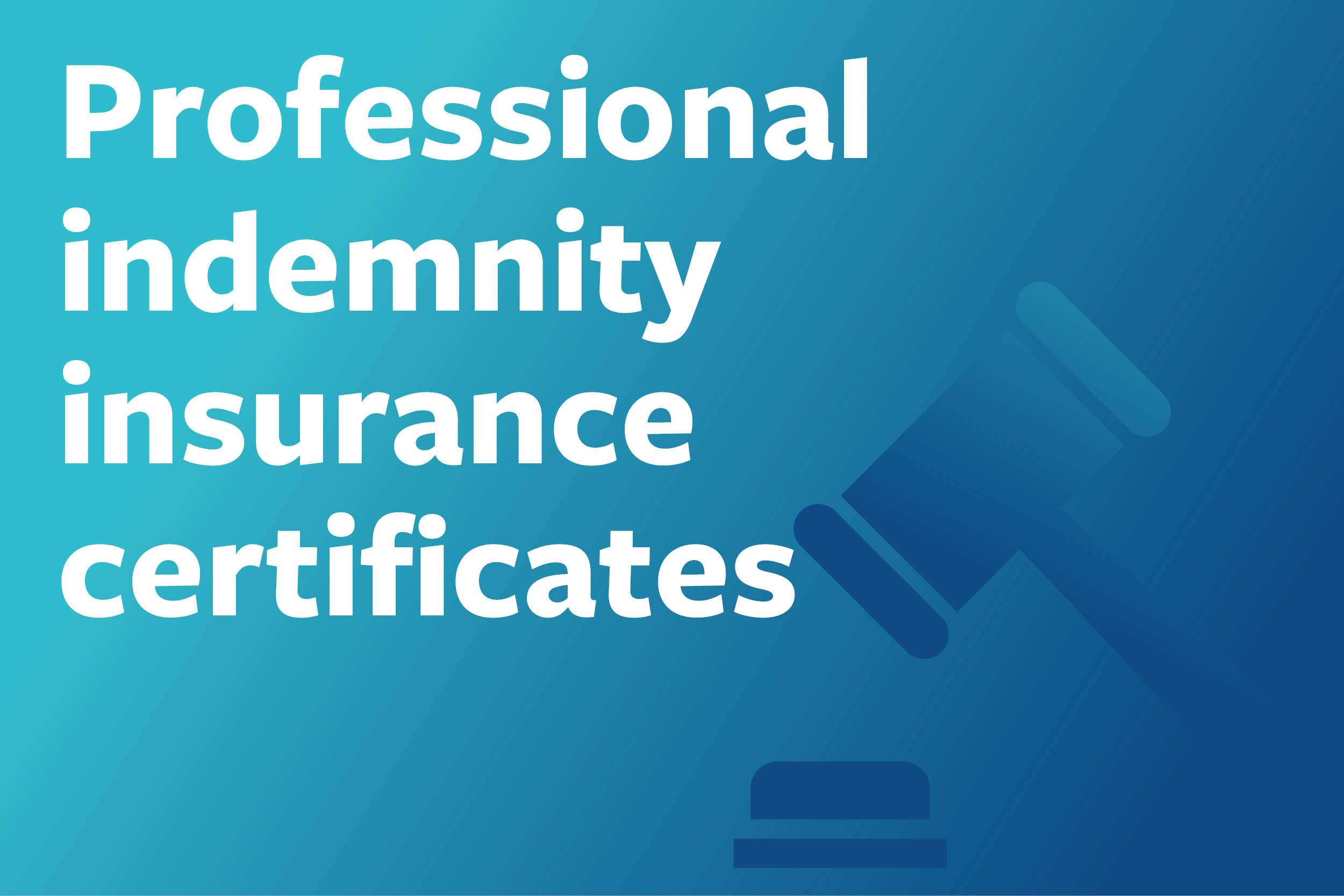 Your updated Professional Indemnity Insurance certificate for 2025/26