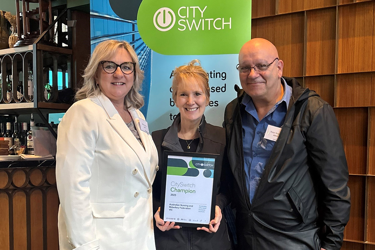 ANMF (Vic Branch) named a CitySwitch Champion. Again