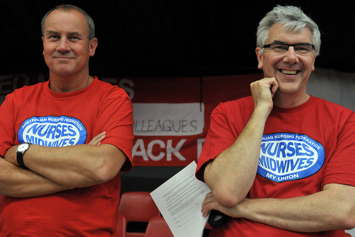 Senior industrial officer Leigh Hubbard and industrial officer Barry Megennis have retired