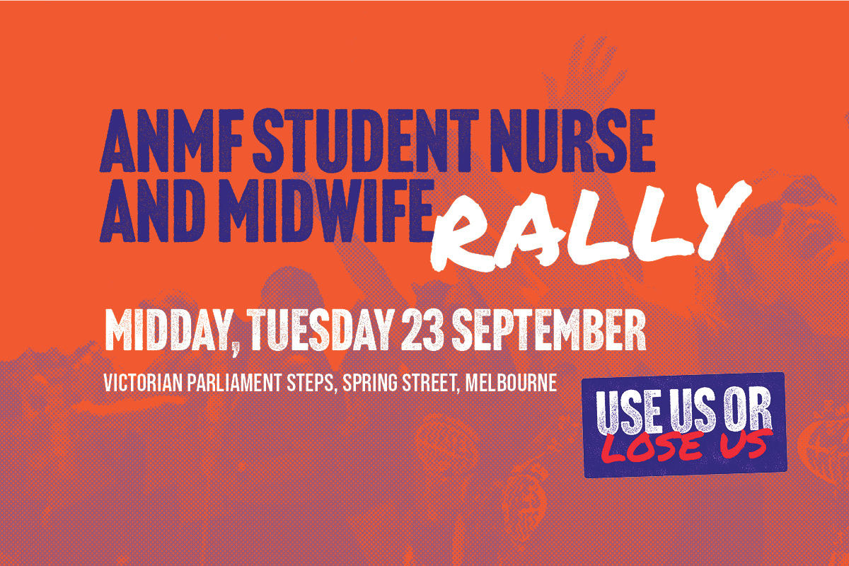 Victorian student nurses and midwives rally to stop future workforce shortages