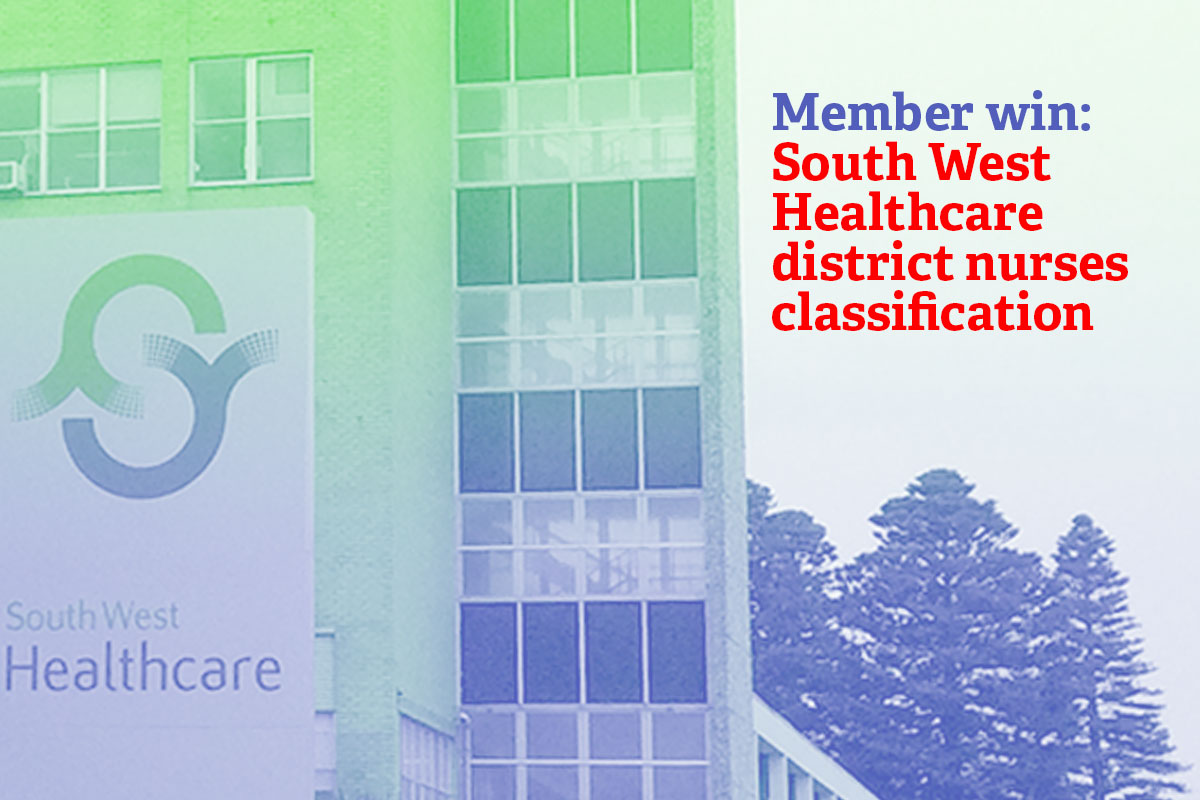ANMF win in district nursing dispute at South West Healthcare